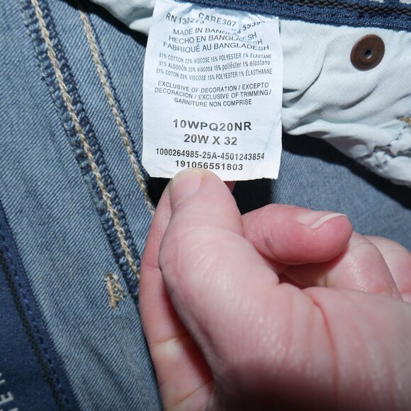 Wrangler Q-Baby Boot Cut Jeans Women's Plus Size 20W x 32 Dark Wash NWT - Picture 8 of 13